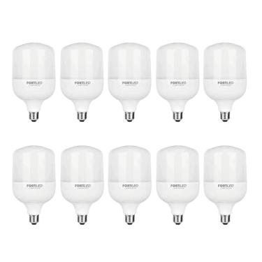 Imagem de Kit 10 Lâmpadas Led Branca 60W 6500K Bulbo T Fortled