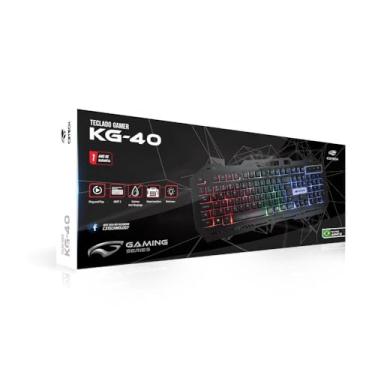 Imagem de C3Tech - Teclado Gaming USB KG-40BK Preto Layout ABNT2 Anti-Ghosting com Iluminação de Led Multicolor Compatível com PC/Mac e Linux