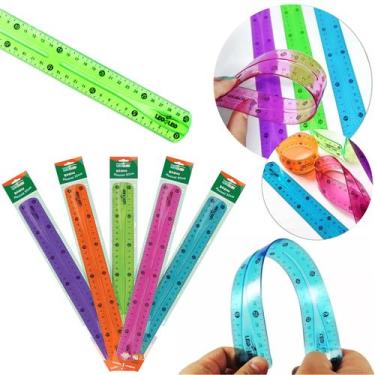 Imagem de Regua Flexivel Mole 30cm Escolar Cores Sortidas - Leo&leo - Leonora