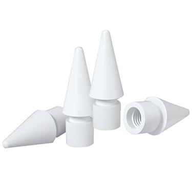 Imagem de Ponta de caneta para Apple Pencil: ponta fina de substituição compatível com iPad Air Mini Pro Apple Pencil 1ª geração e 2ª geração dicas - 4 pacotes