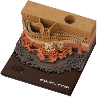 Imagem de Calendário Time Piece 2025, calendário 3D de parede 2025, bloco de notas de arte faça você mesmo, bloco de notas adesivas 3D, calendário rasgado, para presente de decoração de escritório em casa