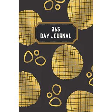 Imagem de 365 Day Journal - One Page A Day | Unlined | Undated | 6x9 Daily Dairy | Gold Circles and Rings Pattern Cover: Daily Diary for 365 days of Journaling. Gift for Family and Friends
