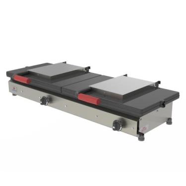 Imagem de Chapa Sanduicheira a Gás Natural Progás 95cm Inox 2 Prensas PR-952GN