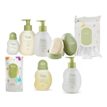 Imagem de Kit Natura Mamãe Bebê Completo - 8 Itens Com Saboneteira