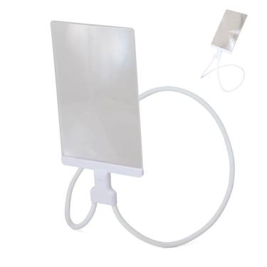 Imagem de Lupa de Pescoço Aumento 5x Haste Flexivel Leitura Maos Livres Apoio Mesa Pescoço Trabalho Tarefas Vista Cansada Visualizaçao Ampla Multiuso