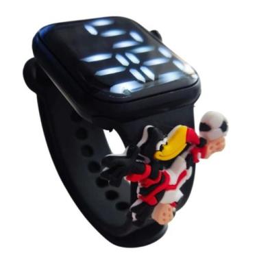 Imagem de Relógio Infantil Digital Flamengo LED Mascote Futebol - Smactudo