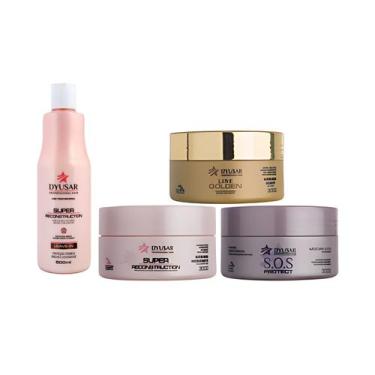 Imagem de Kit Cronograma Capilar + Leave-in 500ml Dyusar Cosméticos
