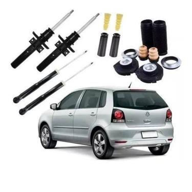 Imagem de 4 Amortecedor Remanu + Kit Suspensão Polo Hatch 2007 A 2010
