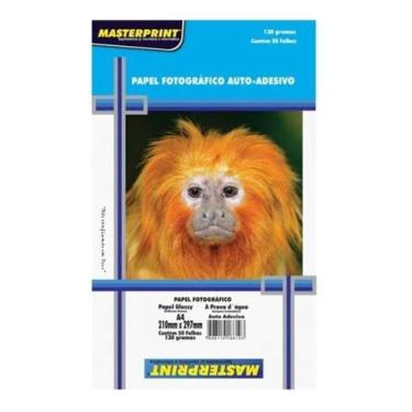 Imagem de Papel Fotográfico, com adesivo, Inkjet, A4, Glossy, 130 g, Masterprint