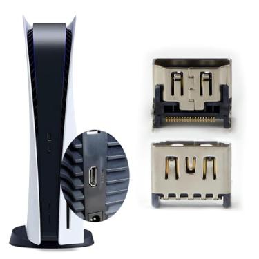 Imagem de MYPUQIAO Kit Com 2 Pacotes De Porta Hdmi Para Substituição Console Sony Ps5 Playstation 5, Interface Soquete Exibição, Conector Conector, Ferramentas Reparo Chave Fenda T6, T8H, Ph0 (+3.0), Pinça Me
