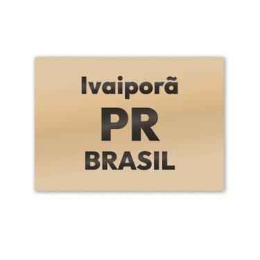 Imagem de Imã de Geladeira Ivaiporã Paraná MDF 8cm x 5cm para Viagem