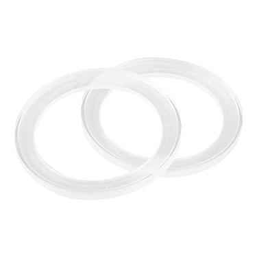 Imagem de X AUTOHAUX Par 3,5 polegadas carro branco transparente alto-falante espaçador anel montagem placa de acrílico 78 mm ID