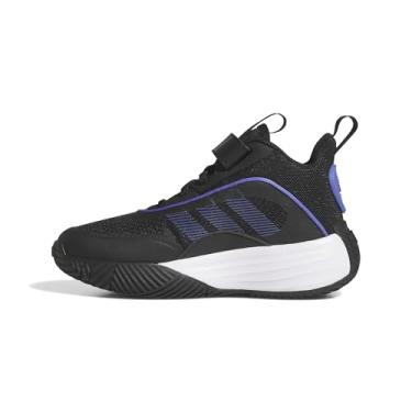Imagem de adidas Tênis de basquete unissex Child Own The Game 3.0, Preto/Semi Cobalto Azul/Branco, 1 Little Kid