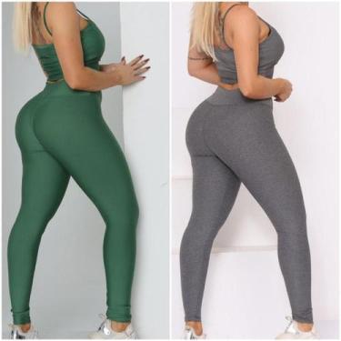 Imagem de 2 LEG SUPLEX LISA zero transparência - oem, Cinza, Militar, P 34/36