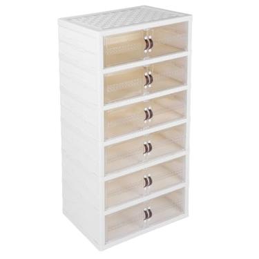 Imagem de Generic Organizador de Sapatos Bin Com Sapatos Dobrável Bin Multi-camada de Porta Transparente Porta Magnética à Prova de Poeira (6 camadas)