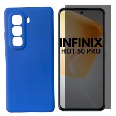 Imagem de Capa + Pel Vidro 3D Priv Compativel Com Infinix Hot 50 Pro - Generica,
