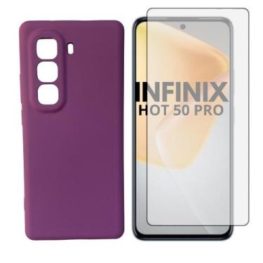 Imagem de Capa + Pelicula Vidro 3D Compativel Com Infinix Hot 50 Pro - Generica,
