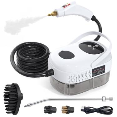 Imagem de Irishom Limpador A Vapor De 2500 W, Máquina Limpeza Alta Pressão E Temperatura, 1000 Ml, 3 Bar Com Cabeças Escova (Branco)
