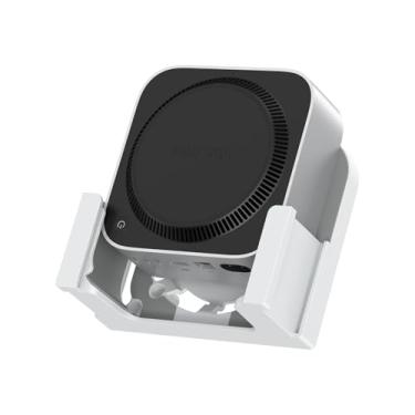 Imagem de Qwiizlab Suporte para Mac Mini M4/M4 Pro 2024, VESA e suporte de parede, suporte com caixa de armazenamento de plástico removível, almofadas de silicone antiarranhões para instalação