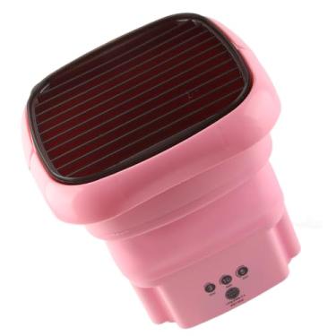 Imagem de Zhjvihx Máquina de Lavar Portátil, Dobrar o Tempo da Máquina de Lavar 8L para Apartamentos (Rosa)