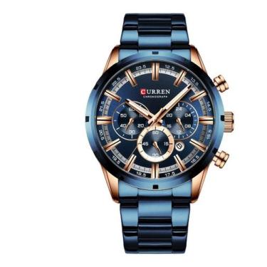 Imagem de Relógio Curren Masculino 8355 Azul Aço