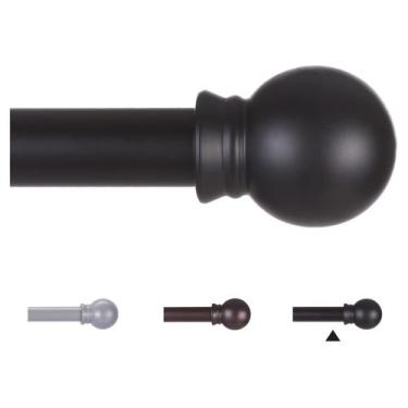Imagem de Varão de cortina Thestoa 48-92 polegadas (122-234 cm) preto fosco