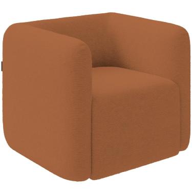 Imagem de Poltrona Decorativa Para Sala de Estar Fixa Living Peônia K01 Bouclê Mostarda - Lyam Decor