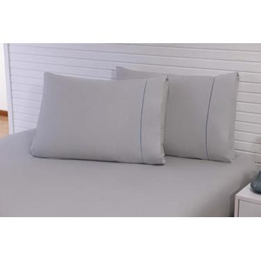 Imagem de 12 Fronhas Avulsas 70x50cm Percal 100% Algodão 300 Fios Ponto Palito C