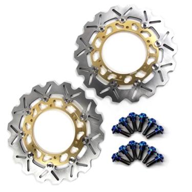 Imagem de Discos de freio dianteiro Arashi Rotores com parafusos de montagem para Yamaha YZF1000R THUNDERACE 96-00, FJR1300 01-04, XJR1300 99-17, XV1700 PC ROAD STAR WARRIOR 02-07, XV1900A MIDNIGHT STAR 13-16