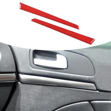 Imagem de Capa decorativa para painel de porta interna de carro compatível com Alfa Romeo 159 (2004-2011) Fibra de carbono macia painel interno de proteção de moldagem guarnição automotiva acessórios interiores