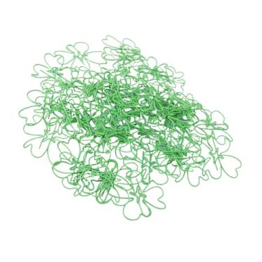 Imagem de Pssopp 50 Clipes de Papel Em Forma de Flor Dos Pces, Grampos de Memorando Suportes de Bilhete Clipes Verdes do Marcador para a Organização do Arquivo de Mesa
