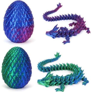 Imagem de Ovo de dragão impresso em 3D Fidget Toy SANTIFY com dragão no interior