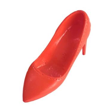 Imagem de Dynwave Sapatos de salto alto em escala 1/6, scarpins de bico fechado, saltos finos clássicos e confortáveis, sapatos de festa para bonecas de 30 cm (12