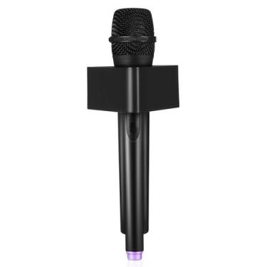 Imagem de Microfone Prop Tofficu Fake Microphone Model com bandeira de microfone