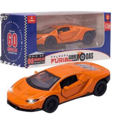 Imagem de Carrinho Miniatura Laranja Pull Back 1:32 C/Som e Luz - Castela