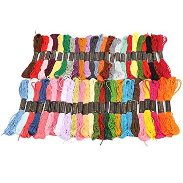 Imagem de Kits de linha de costura 50 cores, fibra de poliéster que não desbota, terno para projetos de máquina de costura doméstica, uso doméstico