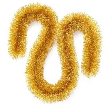 Imagem de Kit Festão Decorativo Natalino Dourado Metalizado 2 Peças Decoração Natalina Festas e Eventos 2 metros