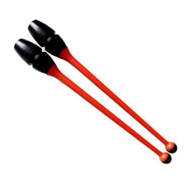 Imagem de RNXRZANK Conjunto de 2 Bastões de Ginástica, Equipamento de Treinamento Artístico para Crianças E Adultos, Acessórios para Exercícios de Dança, Fitness E Ginás, Laranja