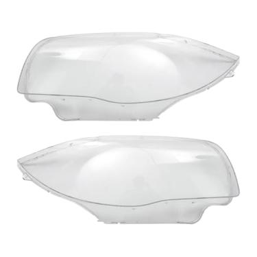 Imagem de VekAuto 1 par de capa de lente de farol para BMW 120i 2006-2011 durável PC transparente frontal esquerda direita farol capa de lente transparente