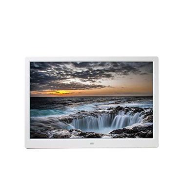 Imagem de Moldura digital de alta definição de venda direta de 39 cm, álbum de fotos eletrônico, seleção da Amazon, máquina de publicidade com logotipo de bota personalizada, produto corporativo Displa (branco