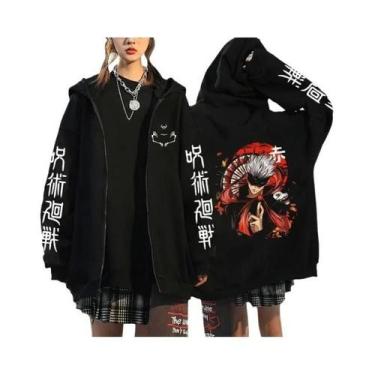 Imagem de Moletom Unissex Com Capuz E Zíper Estampado Jujutsu Kaisen Ryomen Suku