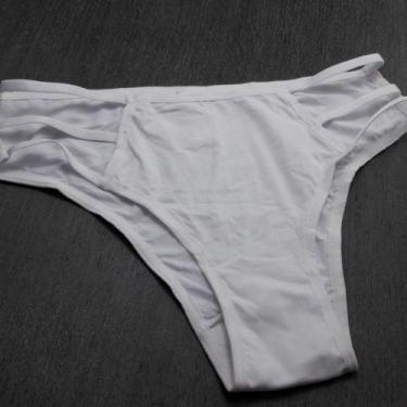 Imagem de Calcinha Tiras Laterais Cor:BrancoTamanho:P - Kit Mania Lingerie, Bran