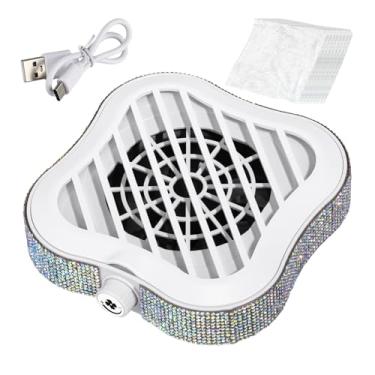 Imagem de Aspirador de Pó para Unhas | Ferramenta de Limpeza Potente e Silenciosa,Coletor De Poeira Para Unhas Com Potência De Sucção Ajustável E 10 Filtros | Para Salão, Escrivaninha, Casa, Manicure, De