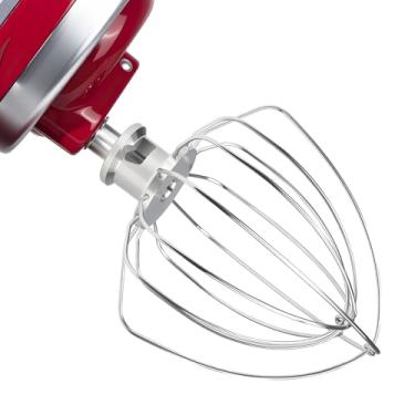 Imagem de Acessório de batedor de arame de aço inoxidável K45WW para batedeiras de cabeça inclinada KitchenAid de 4,5 e 5 Qt, seguro para lava-louças, chicote de 6 fios para bolos, ovos e creme