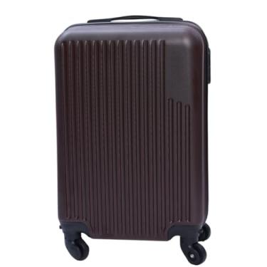 Imagem de Mala de Viagem Bordo 10kg ABS com Cadeado, Divisória Interna, Rodinhas 360° Padrão ANAC(Marrom,9KG (48X28X25))