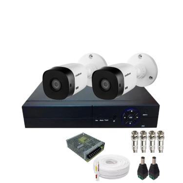 Imagem de Kit 2 Câmera Full Hd 1220b Intelbras Dvr 04ch Alta Performance Sem Hd Incluso