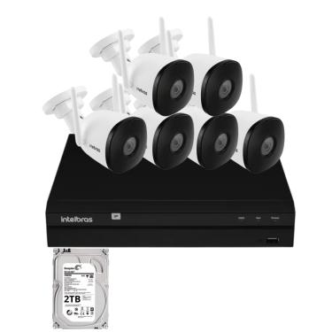 Imagem de Kit 6 Câmeras Intelbras Im5 Full Hd Nvd 1408 Intelbras Com Hd 2Tb