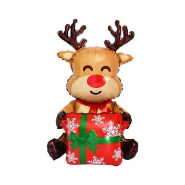 Imagem de Balões De Folha Prateados E Dourados Com Números, Coroa Do Papai Noel,