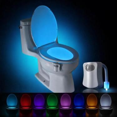 Imagem de Luz Vaso Sanitário LED Sensor Presença 8 Cores Banheiro - Yeet