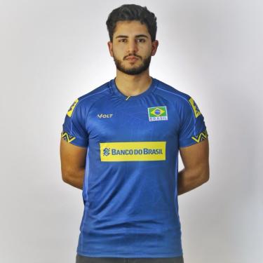 Imagem de Camisa Brasil Vôlei Volt 2025 Jogo 2 Azul - Masculino-Masculino